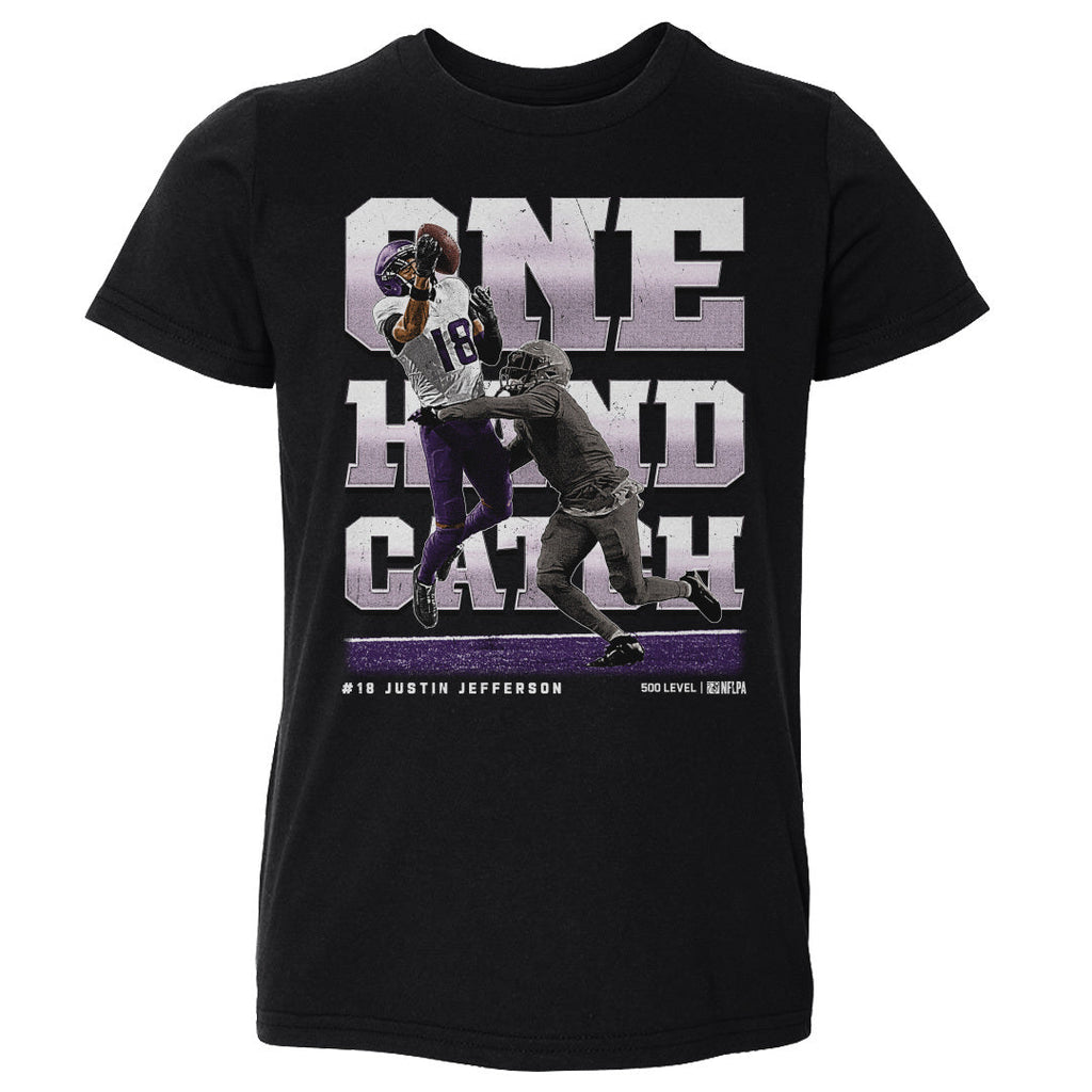 Justin Jefferson Minnesota One Hand Catch WHT