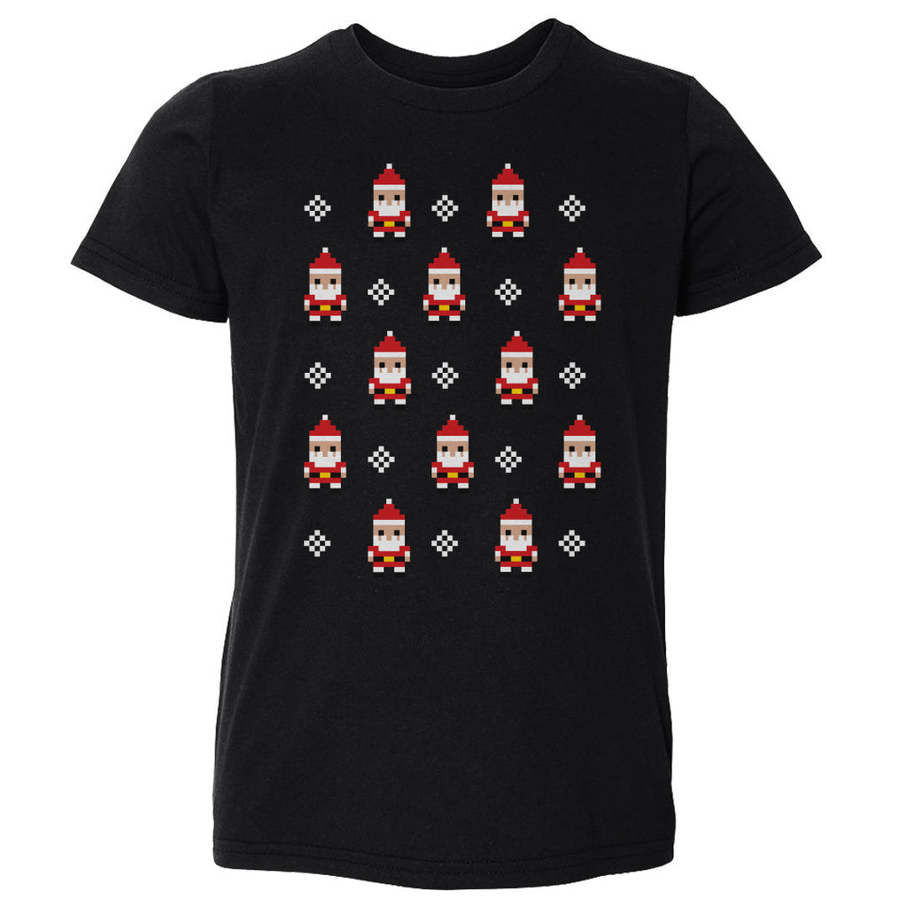 Christmas 8-bit Santas WHT