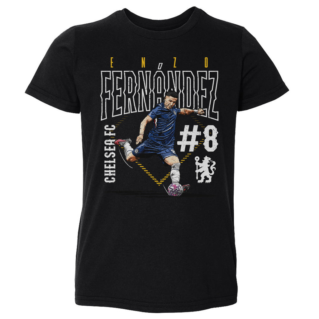 Enzo Fernandez Chelsea FC Outline Number WHT