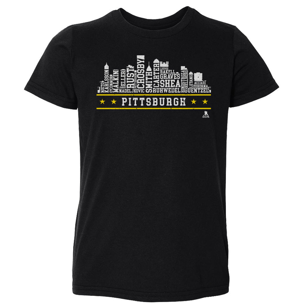 Pittsburgh Hockey Roster Skyline 23 WHT