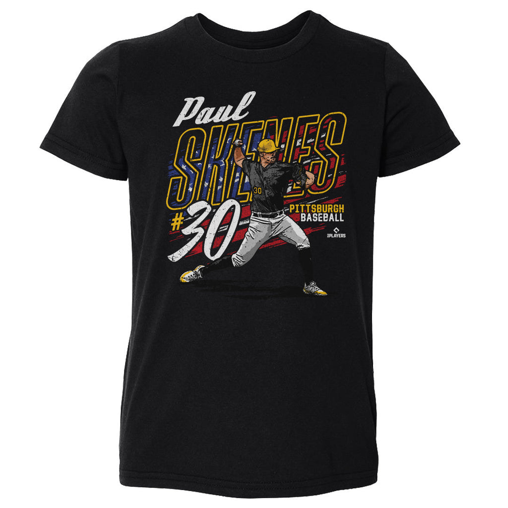 Paul Skenes Pittsburgh American Flag WHT