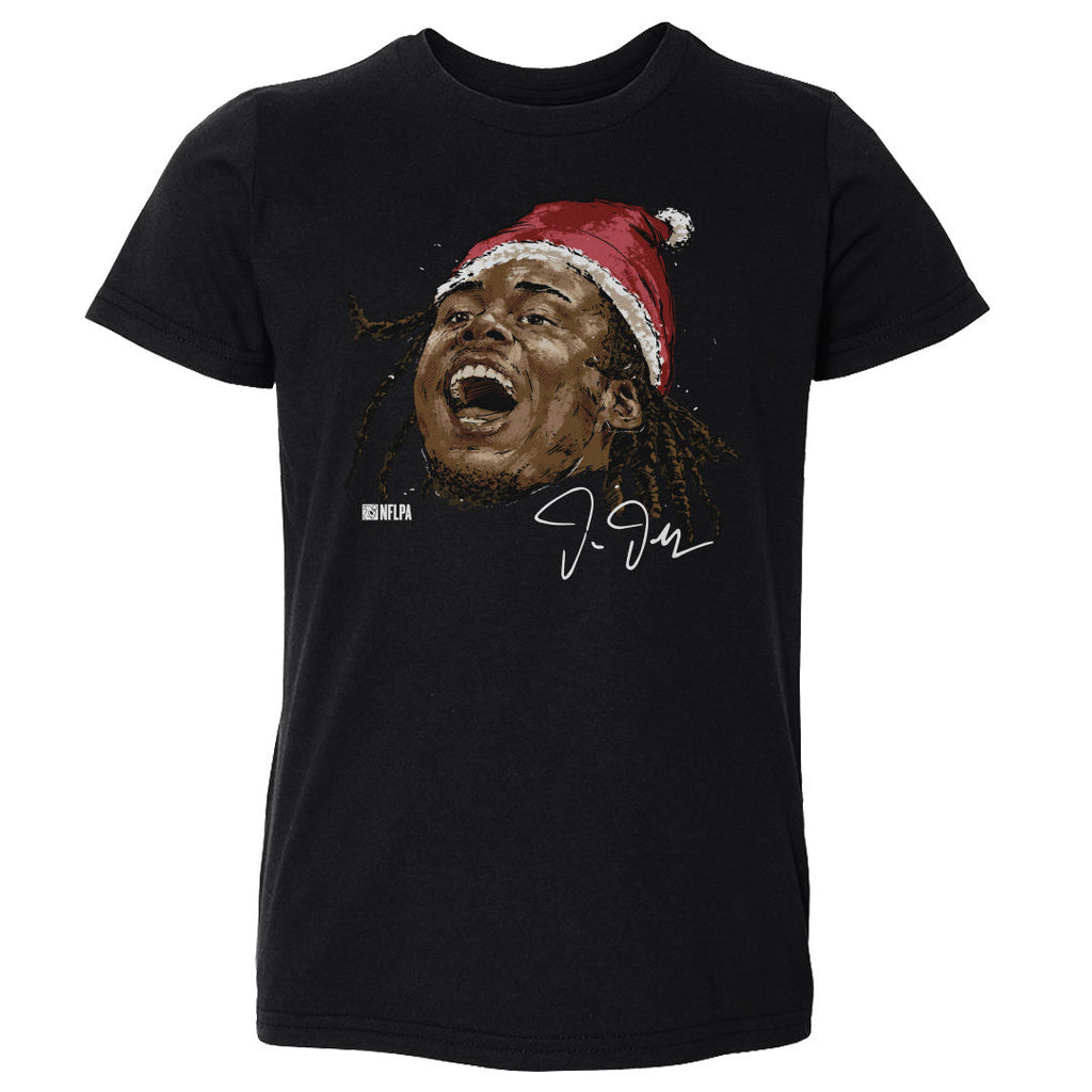 Justin Jefferson Minnesota Portrait Santa Hat WHT