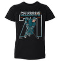 Macklin Celebrini San Jose Number Outline WHT