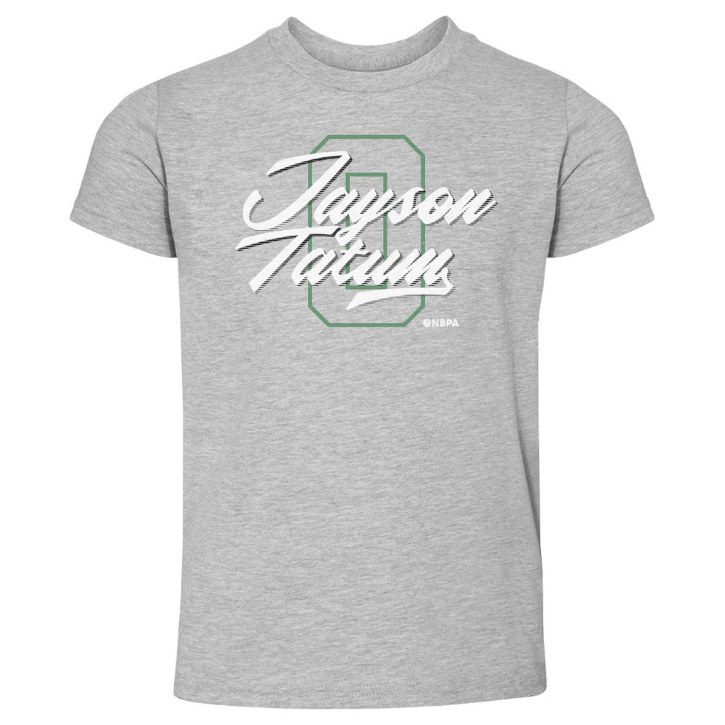 Jayson Tatum Boston Number Script WHT