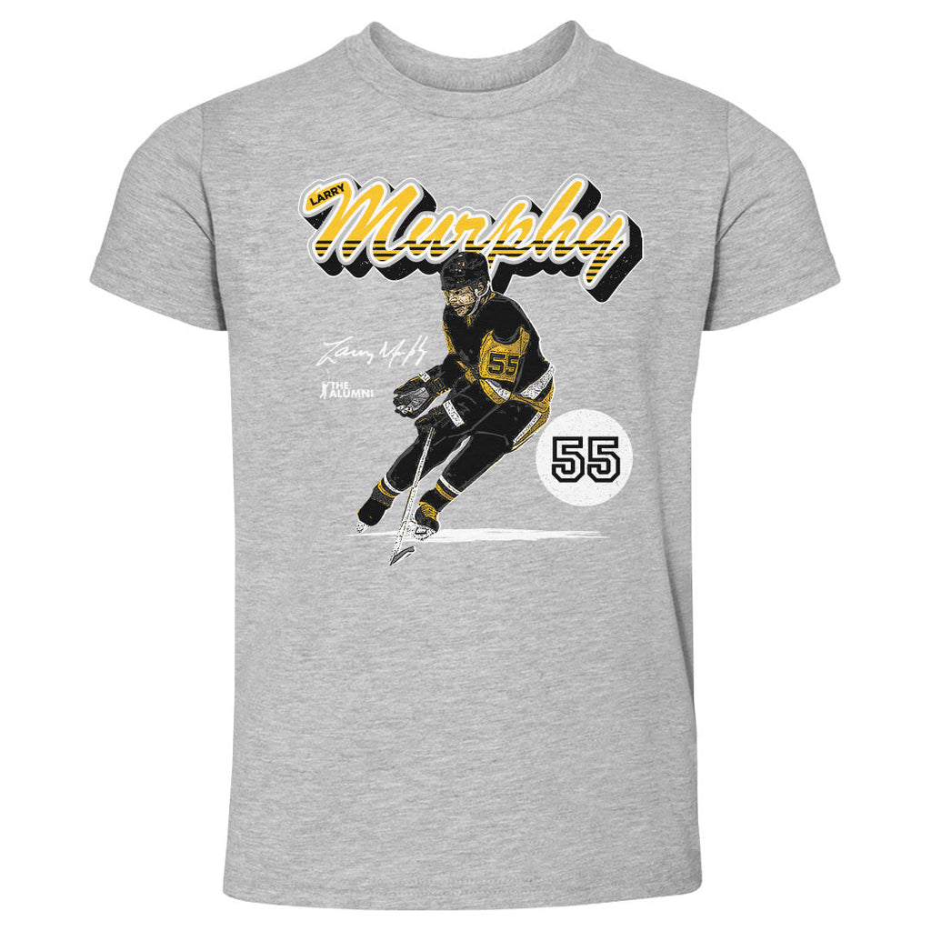 Larry Murphy Pittsburgh Retro Script WHT