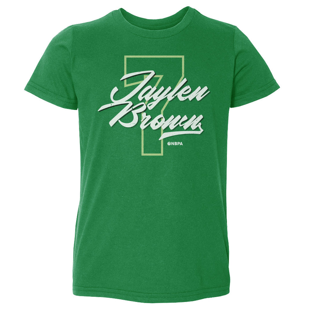 Jaylen Brown Boston Number Script WHT