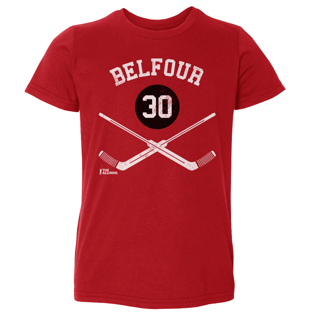 Ed Belfour Chicago 30 Goalie Sticks WHT
