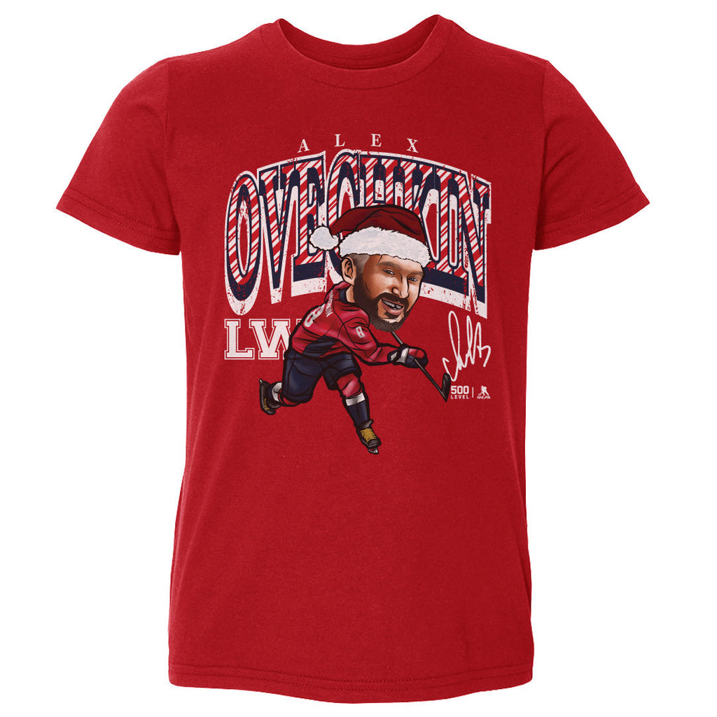 Alex Ovechkin Washington Cartoon Santa Hat WHT