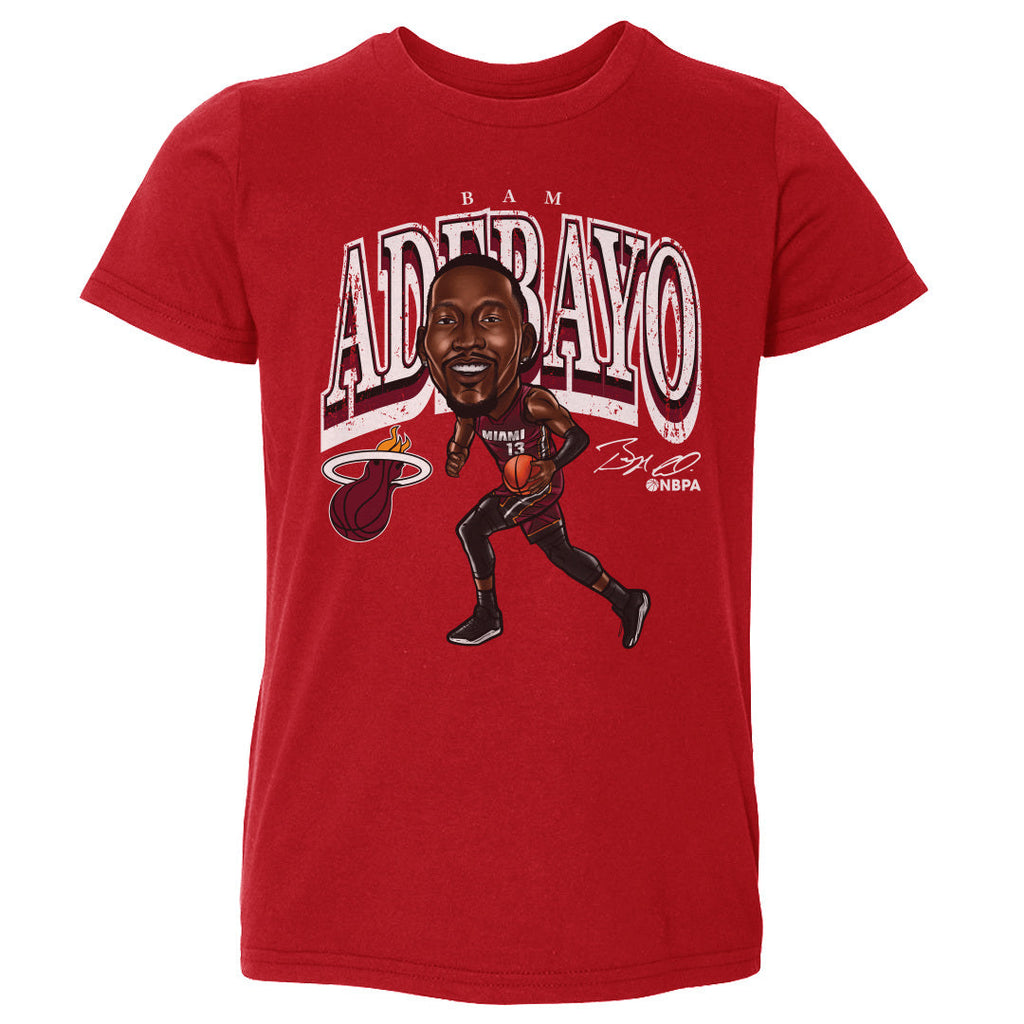 Bam Adebayo Miami Heat Cartoon WHT