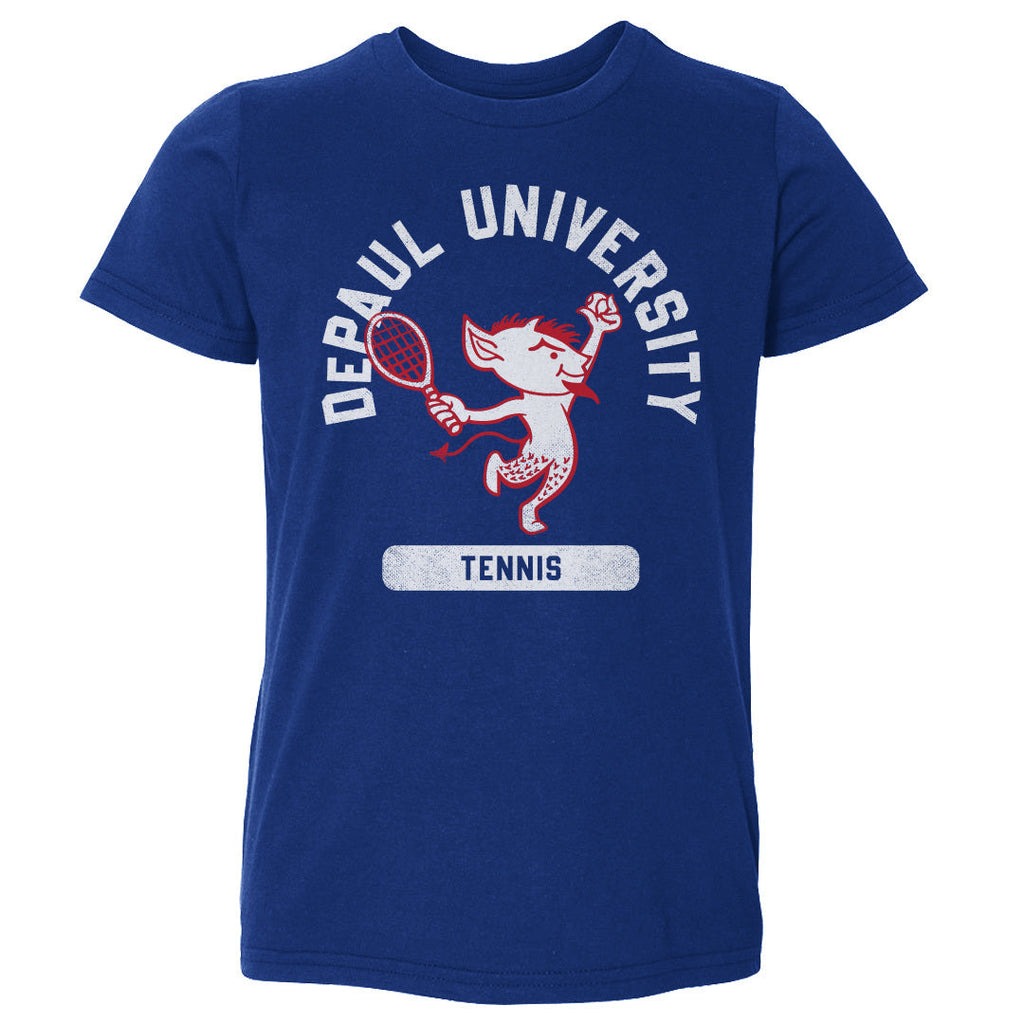 DePaul Blue Demons Mascot Tennis WHT