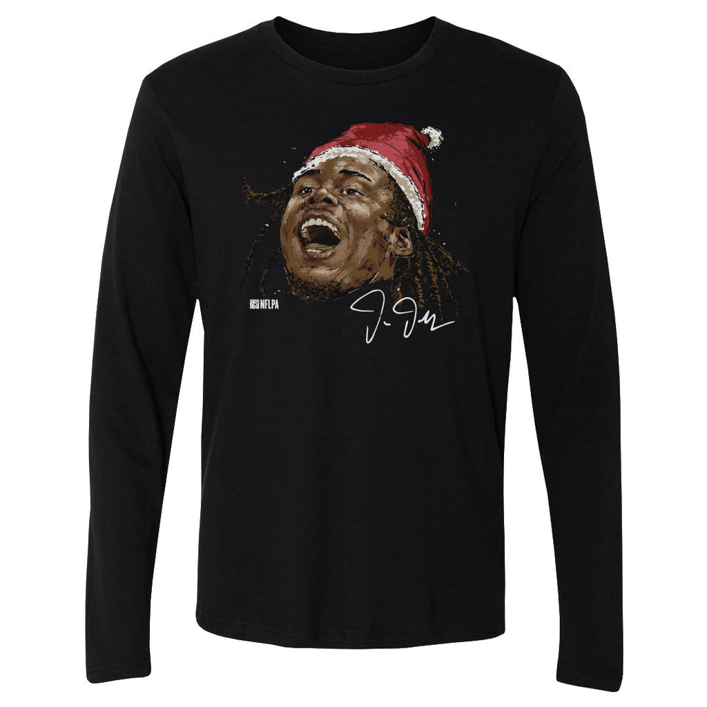 Justin Jefferson Minnesota Portrait Santa Hat WHT