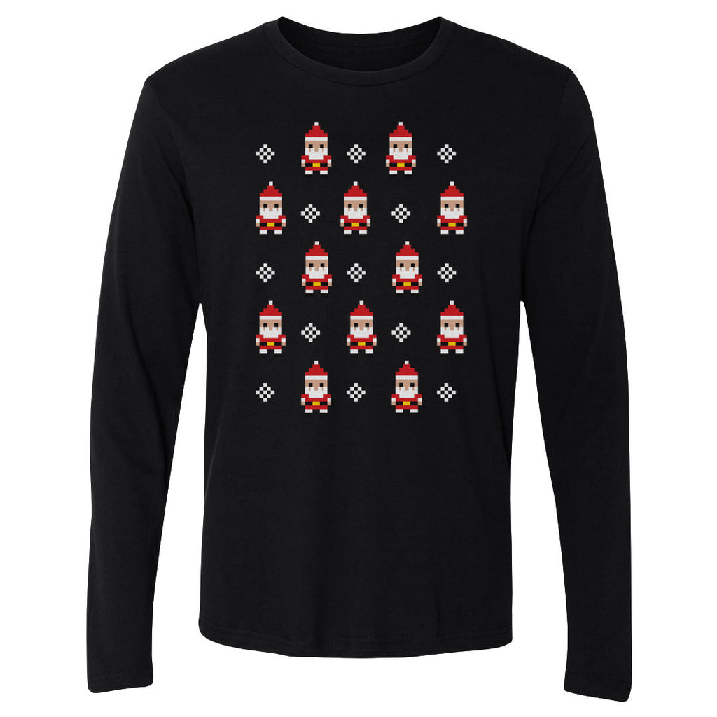 Christmas 8-bit Santas WHT