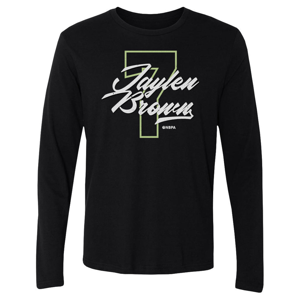 Jaylen Brown Boston Number Script WHT