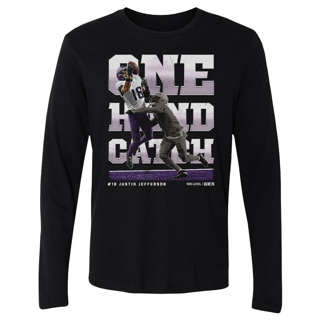 Justin Jefferson Minnesota One Hand Catch WHT
