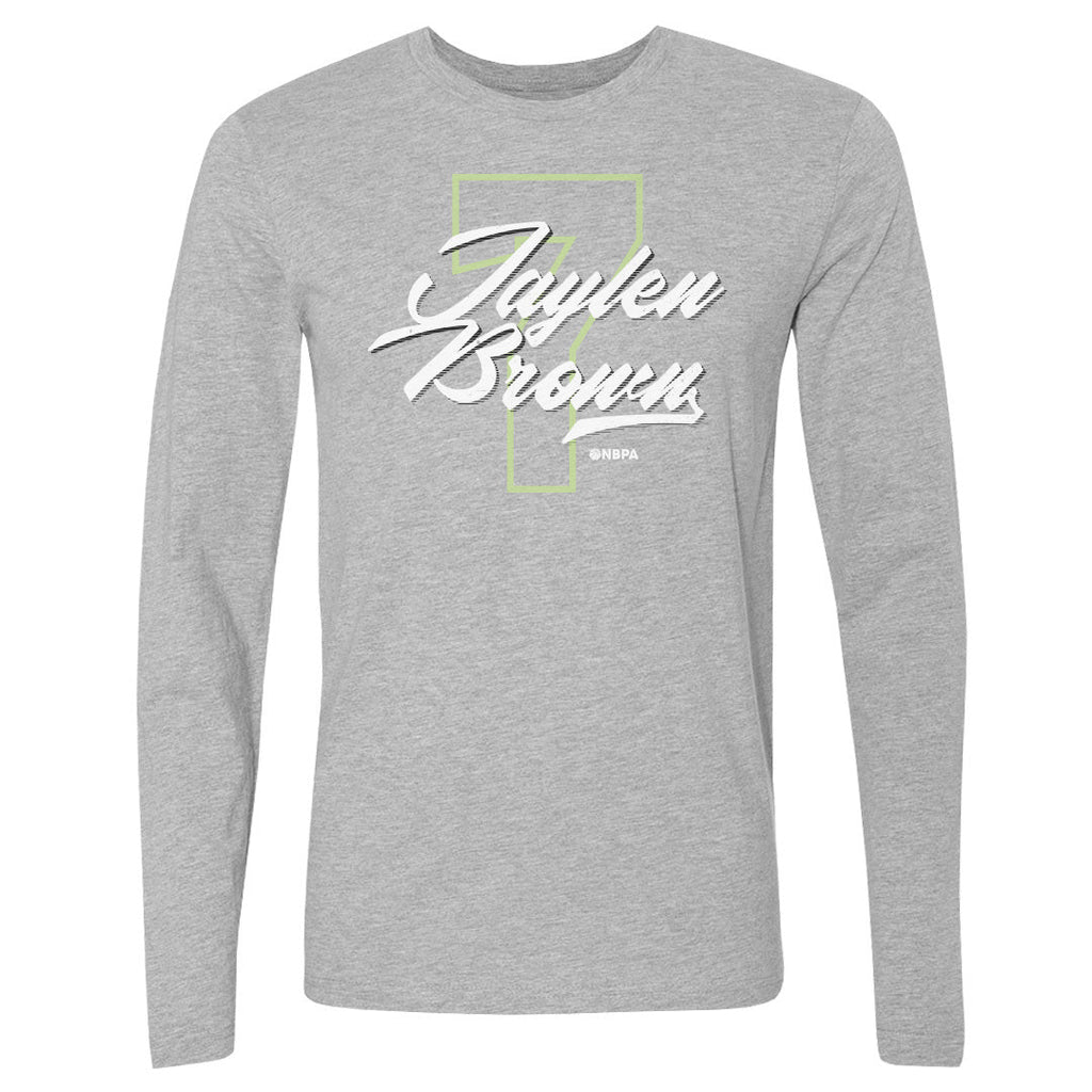 Jaylen Brown Boston Number Script WHT