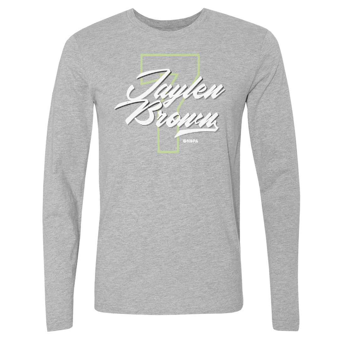 Jaylen Brown Boston Number Script WHT