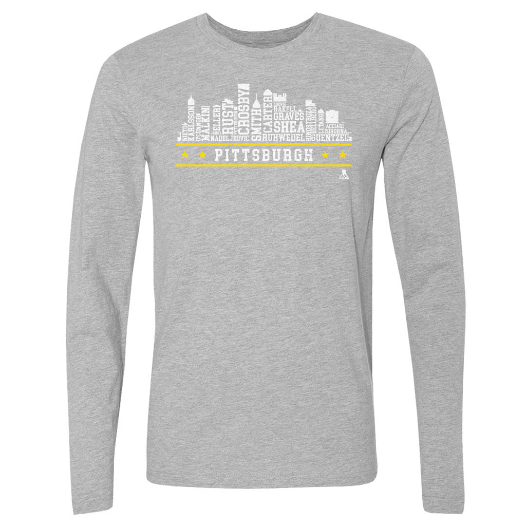Pittsburgh Hockey Roster Skyline 23 WHT