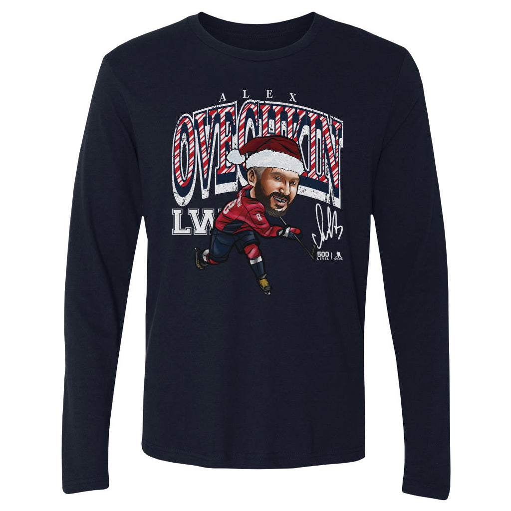 Alex Ovechkin Washington Cartoon Santa Hat WHT