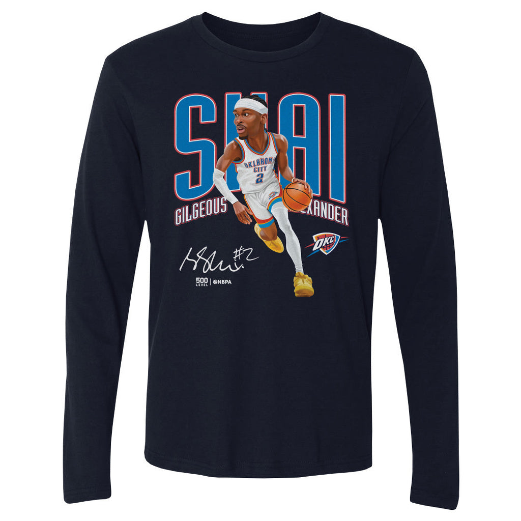 Shai Gilgeous-Alexander Oklahoma City Thunder Caricature WHT