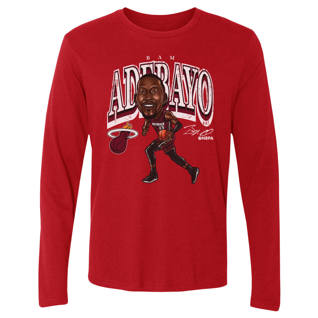Bam Adebayo Miami Heat Cartoon WHT