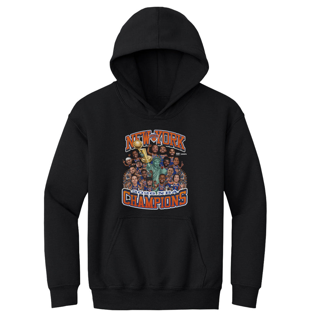 New York Knicks NBA Finals 2026 Champions Caricature WHT