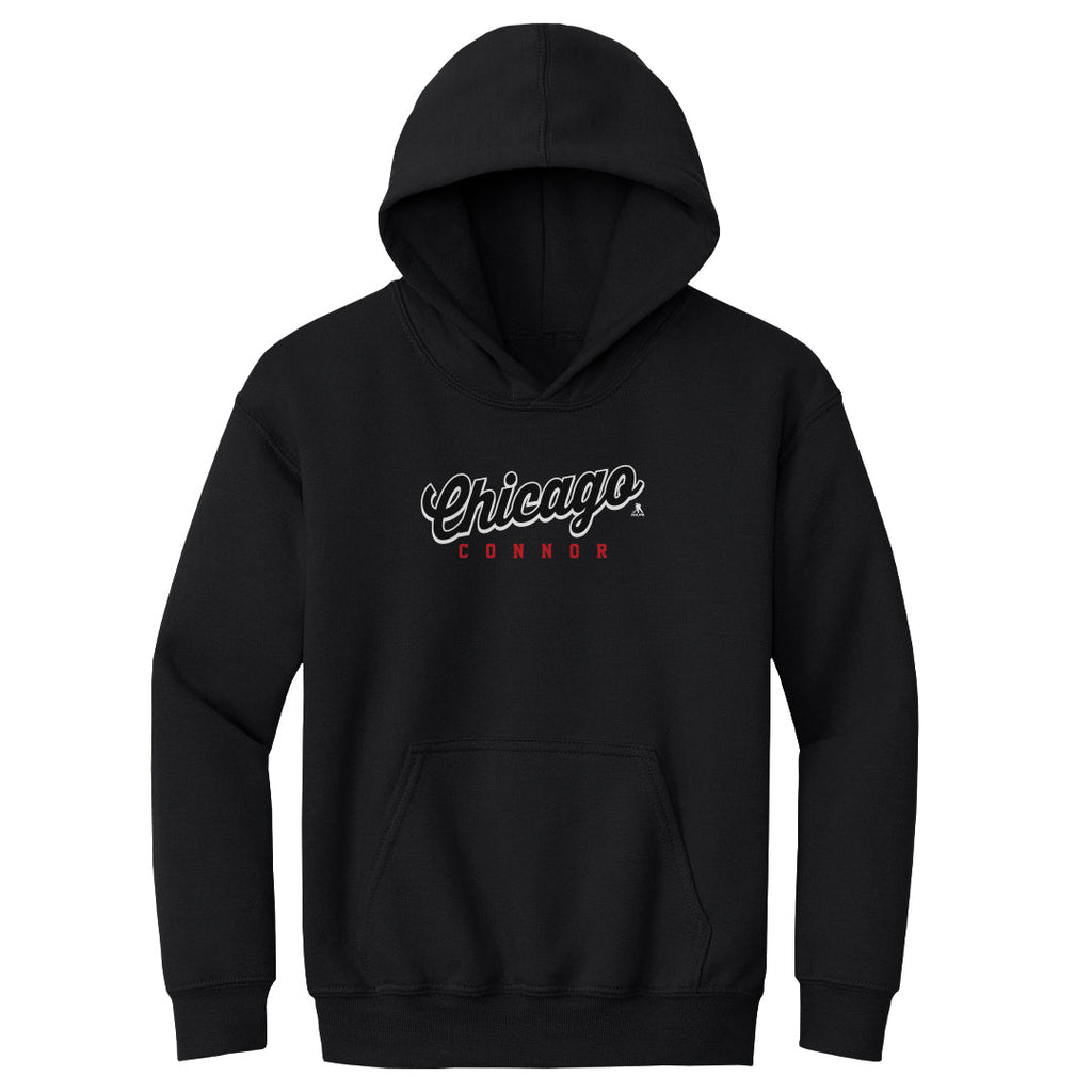 Connor Bedard Chicago Script Connor WHT