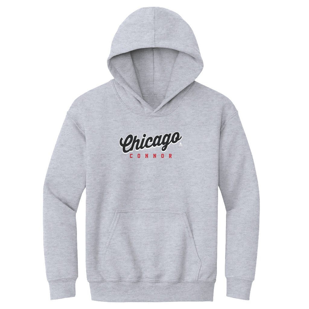 Connor Bedard Chicago Script Connor WHT