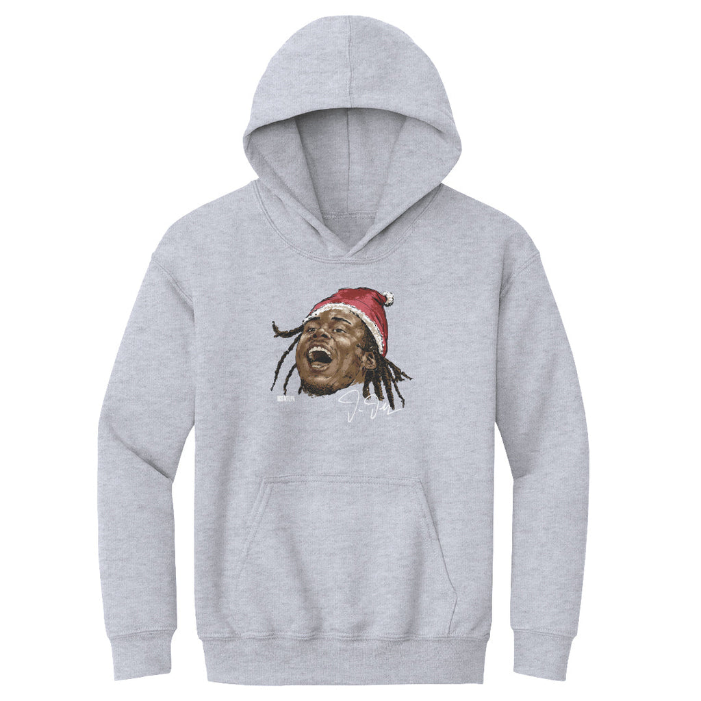Justin Jefferson Minnesota Portrait Santa Hat WHT