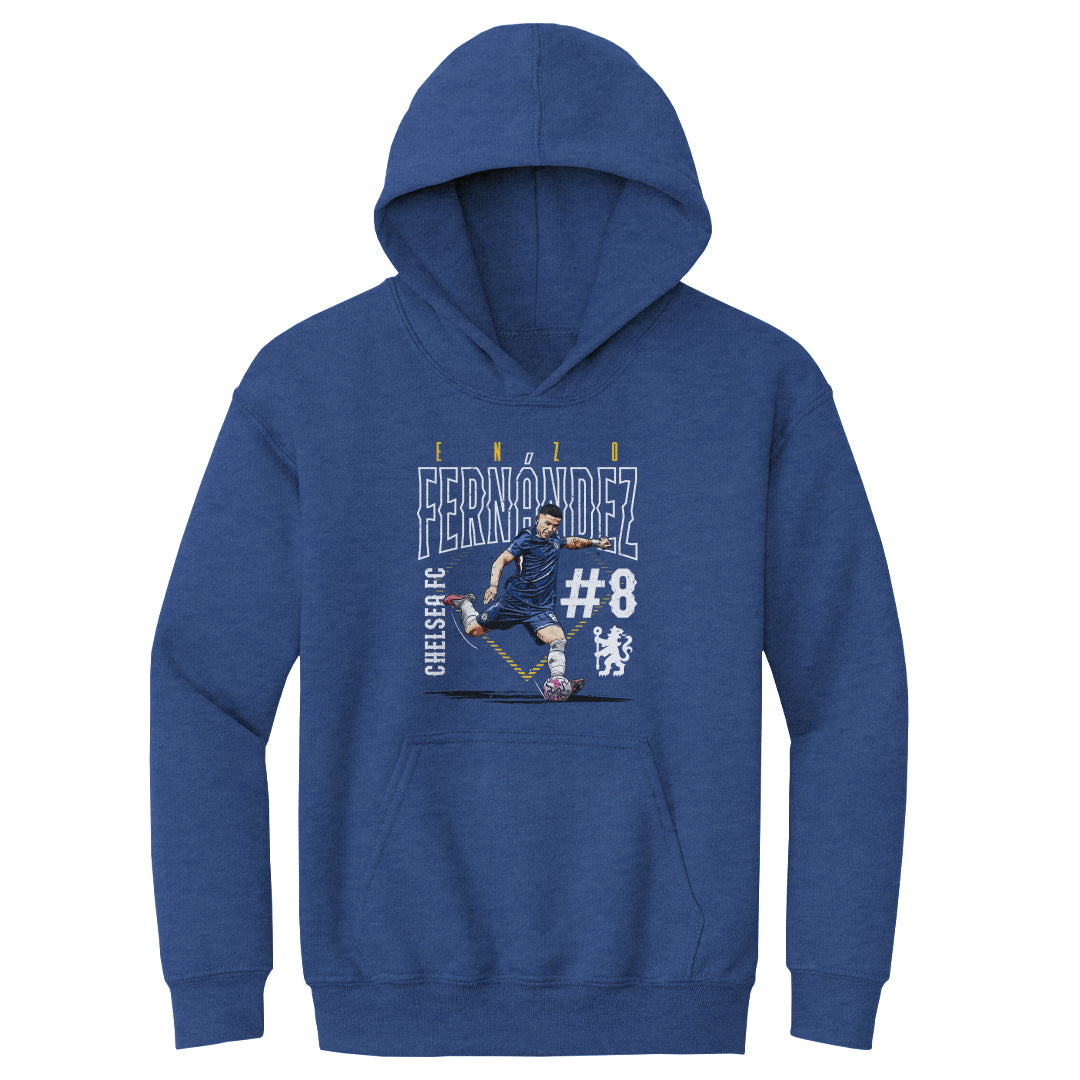 Enzo Fernandez Chelsea FC Outline Number WHT