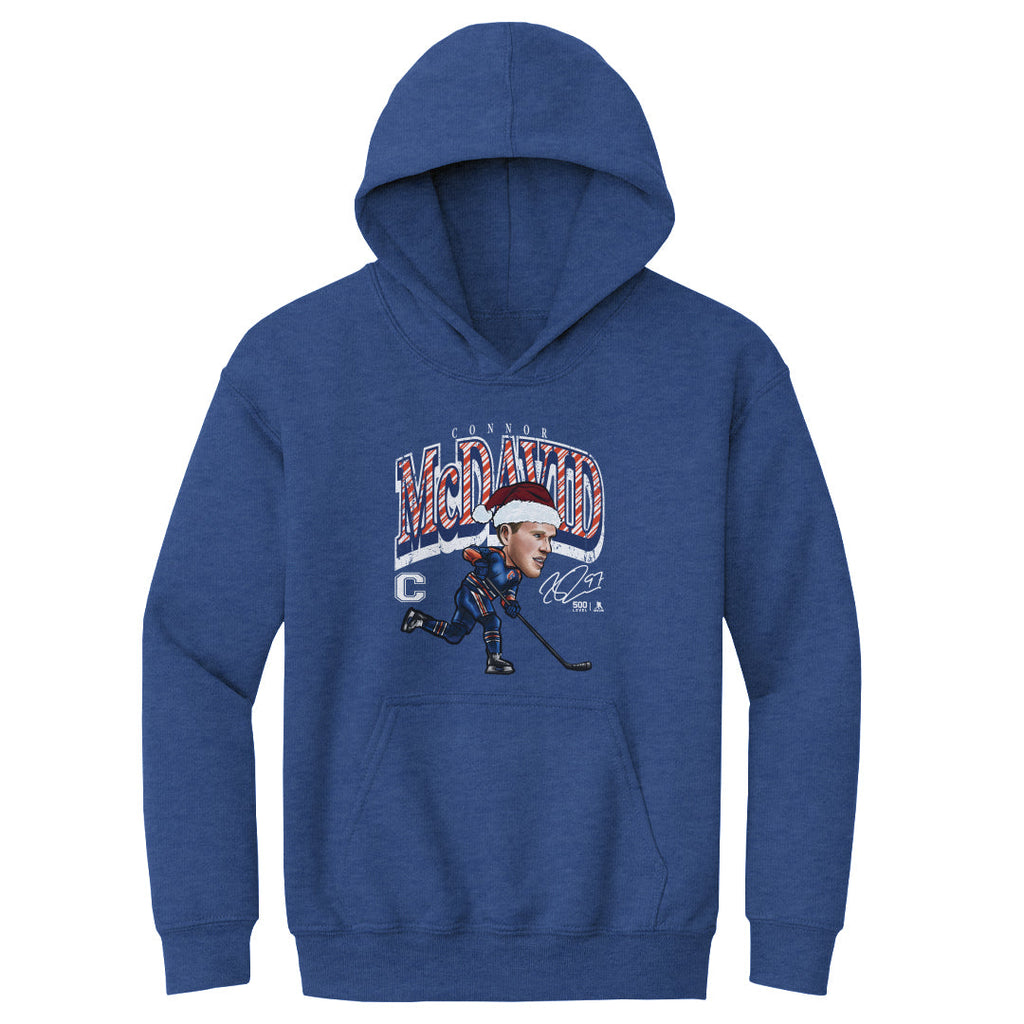 Connor McDavid Edmonton Cartoon Santa Hat WHT
