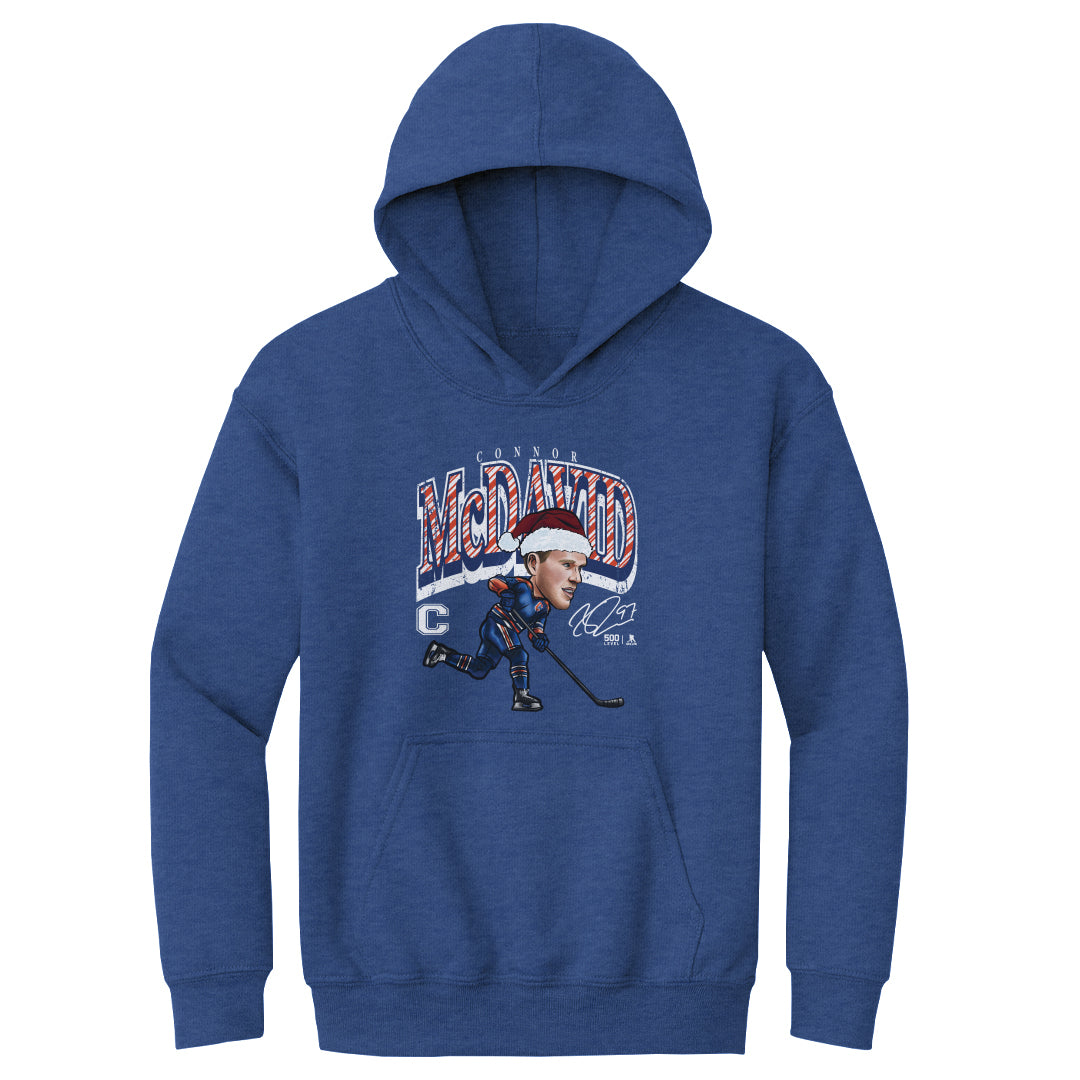 Connor McDavid Edmonton Cartoon Santa Hat WHT