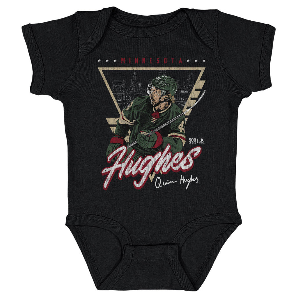 Quinn Hughes Minnesota Triangle Retro WHT