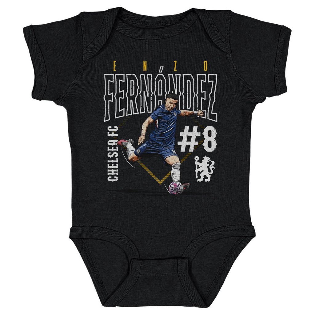 Enzo Fernandez Chelsea FC Outline Number WHT