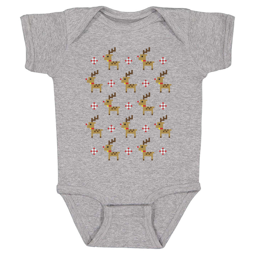 Christmas 8-bit Reindeer WHT