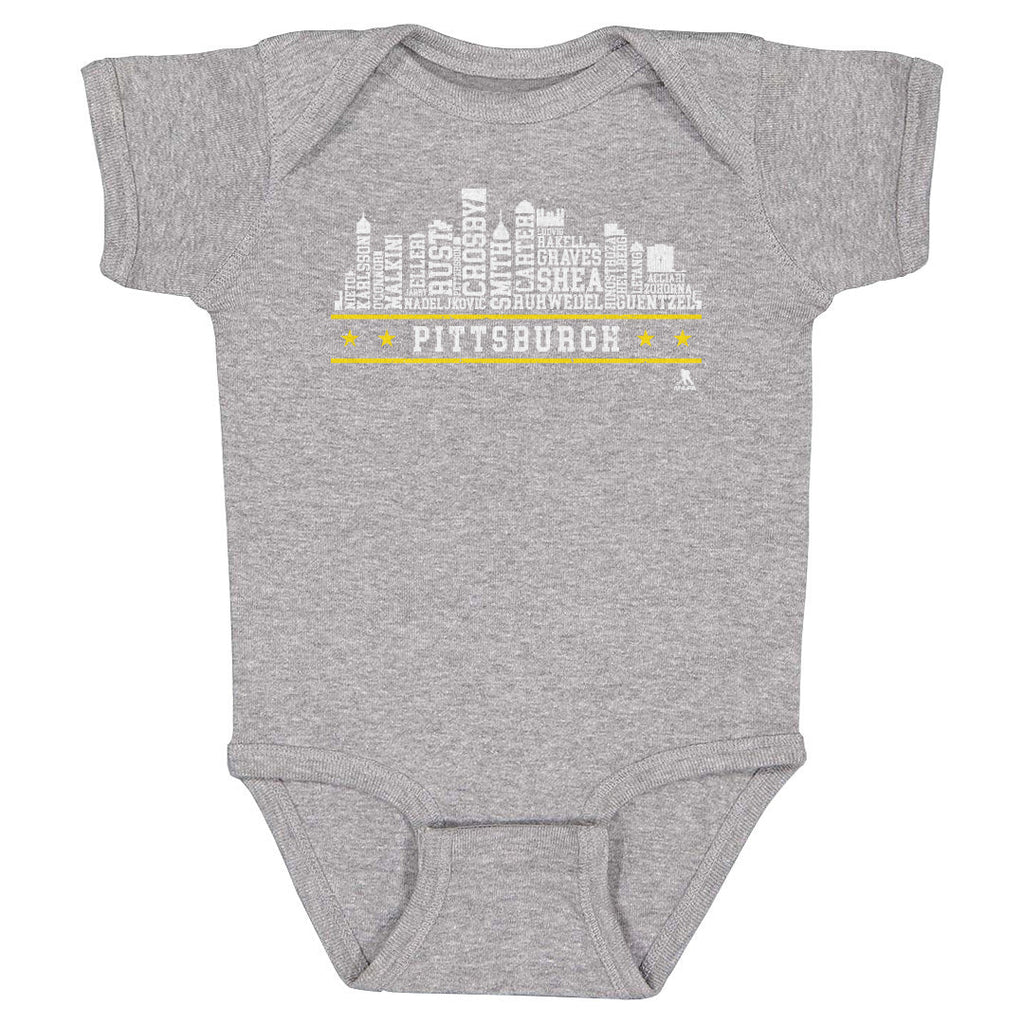 Pittsburgh Hockey Roster Skyline 23 WHT