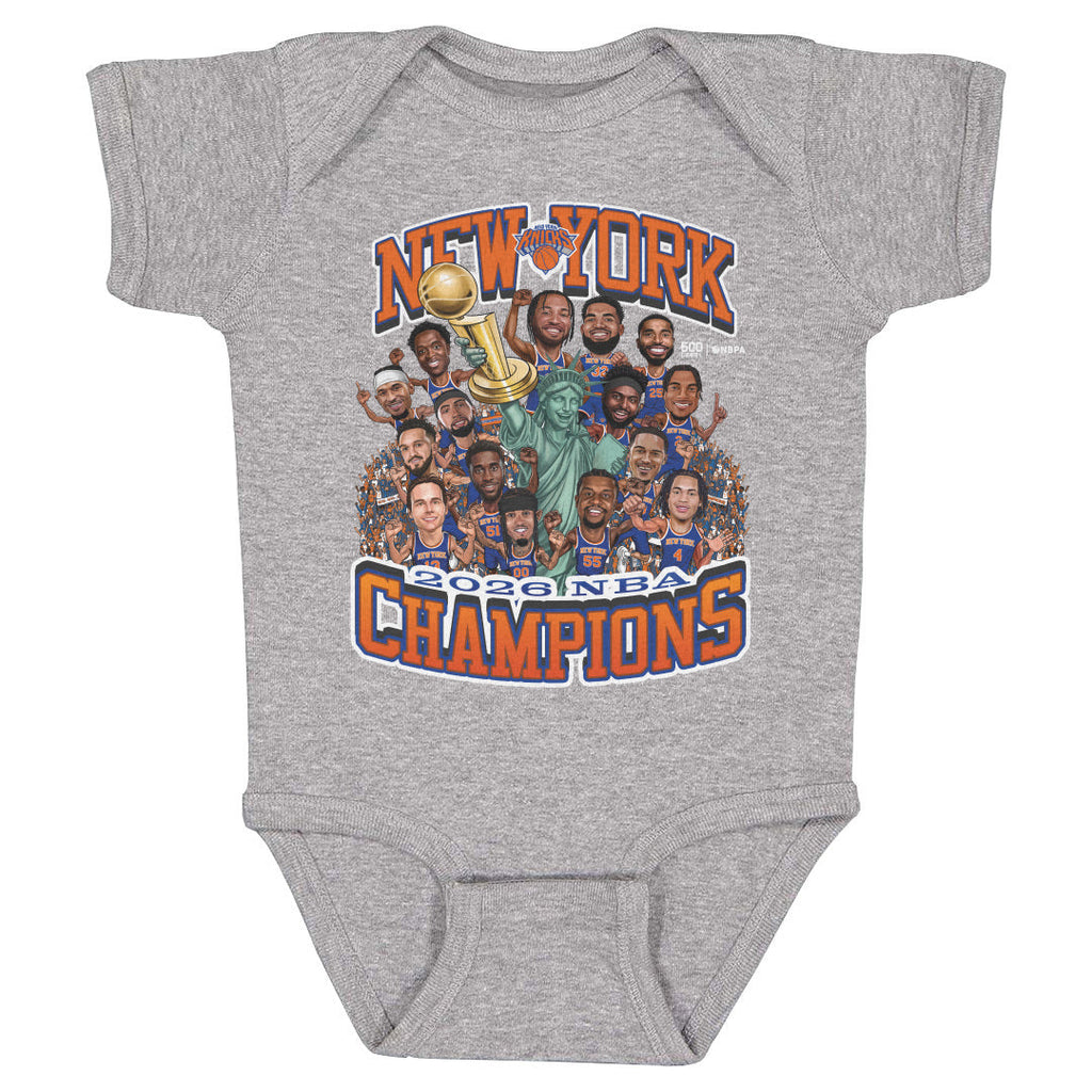 New York Knicks NBA Finals 2026 Champions Caricature WHT