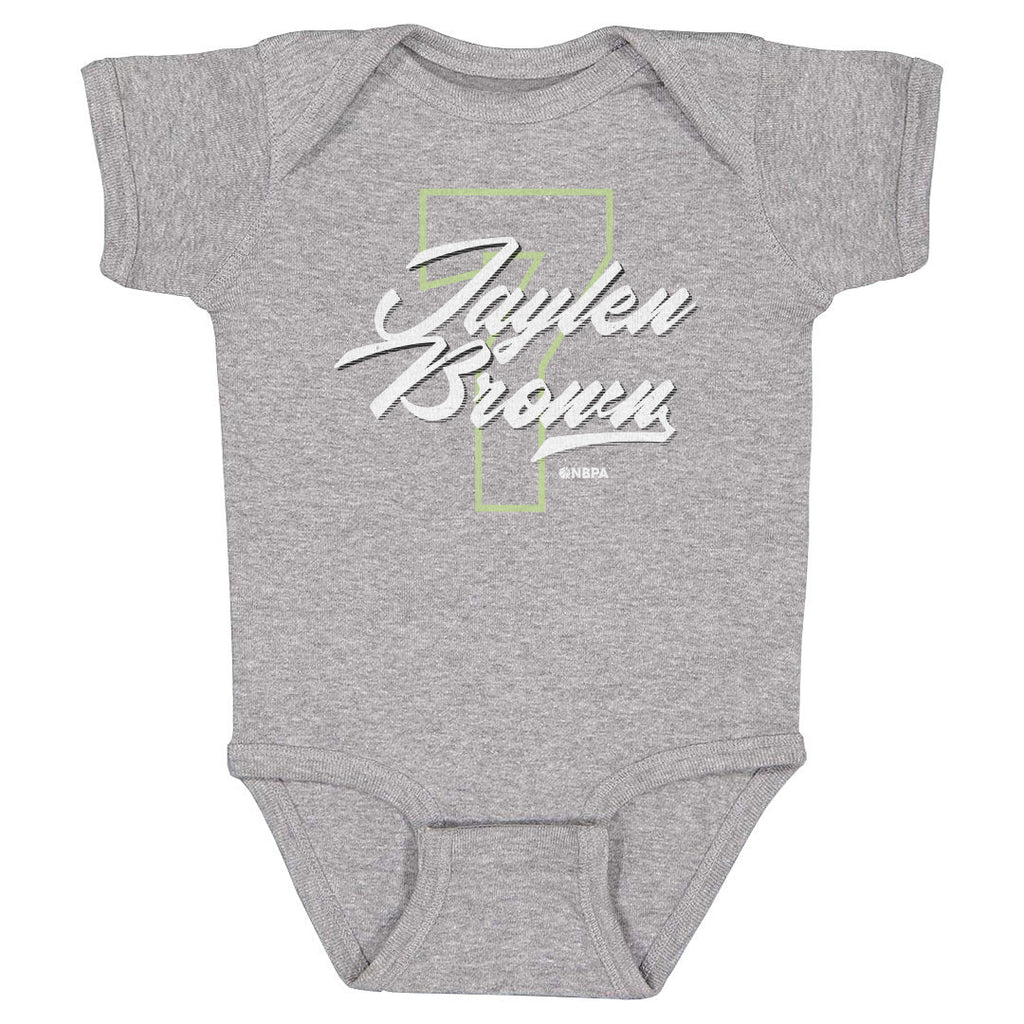 Jaylen Brown Boston Number Script WHT
