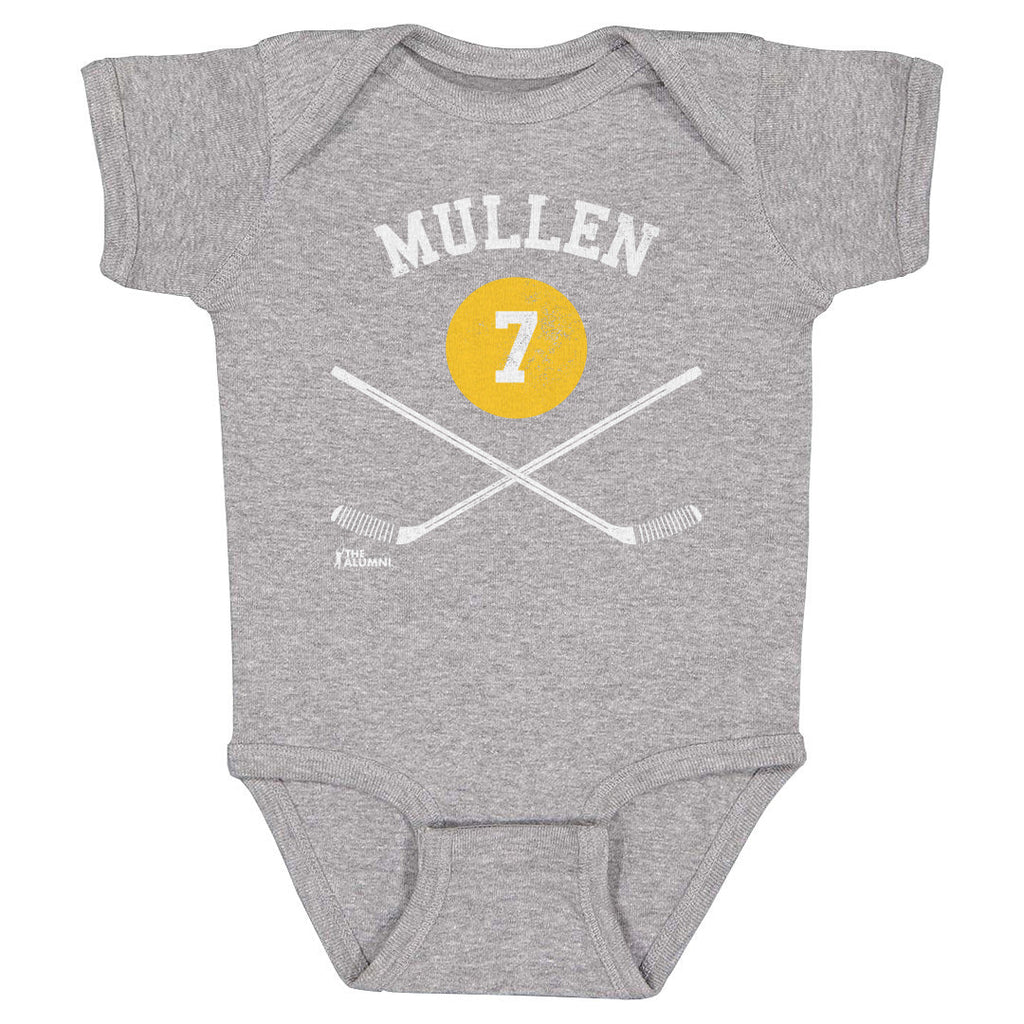Joe Mullen Pittsburgh 7 Sticks WHT