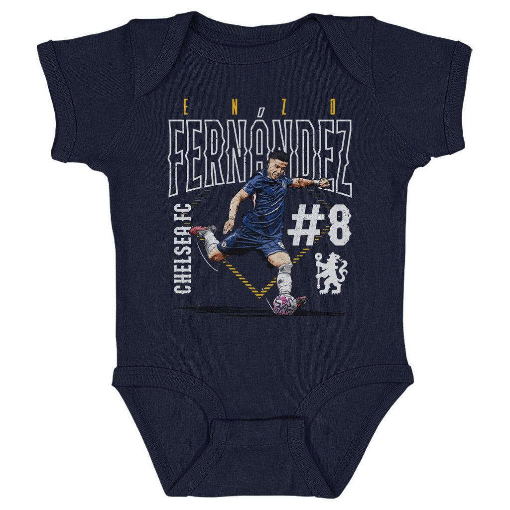 Enzo Fernandez Chelsea FC Outline Number WHT