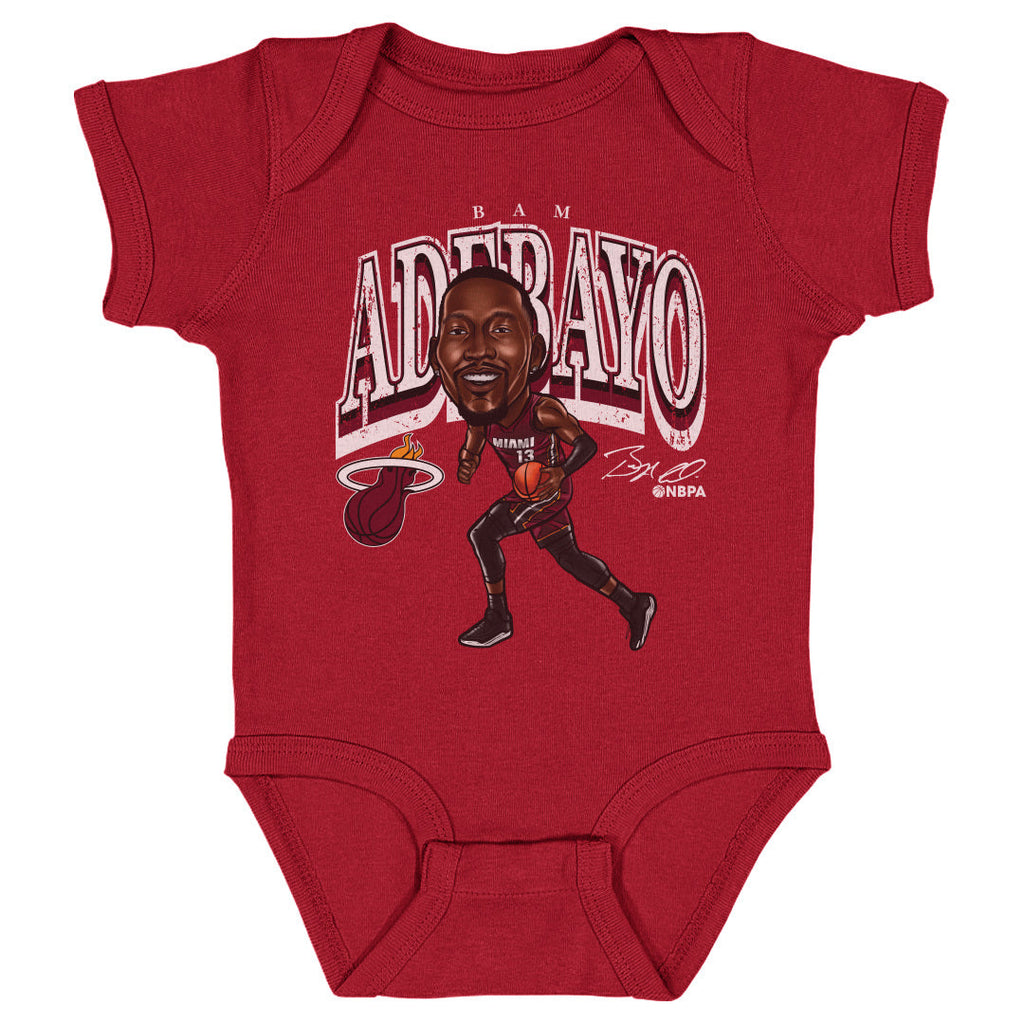 Bam Adebayo Miami Heat Cartoon WHT