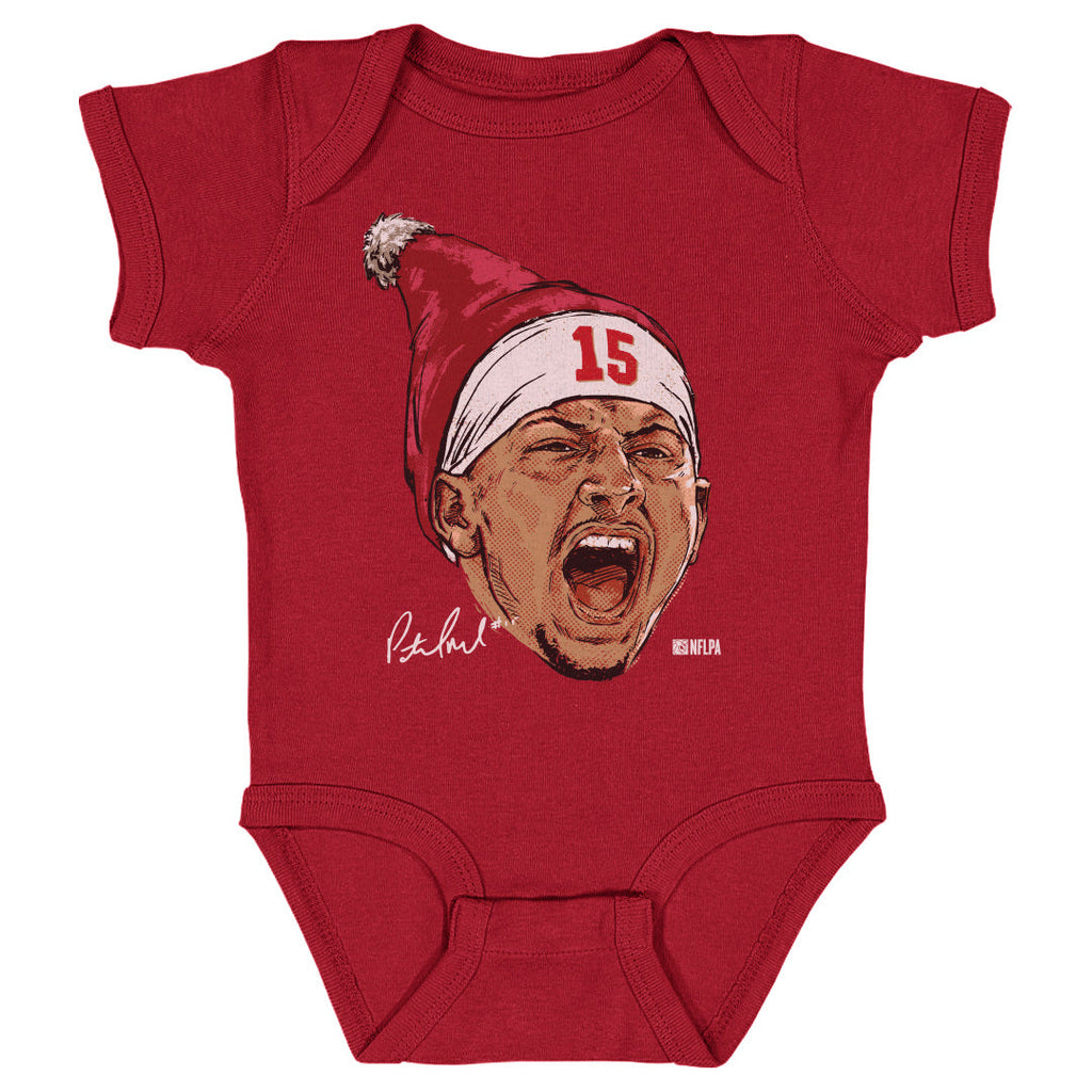 Patrick Mahomes Kansas City Portrait Santa Hat WHT