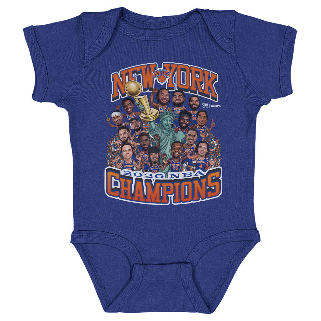 New York Knicks NBA Finals 2026 Champions Caricature WHT