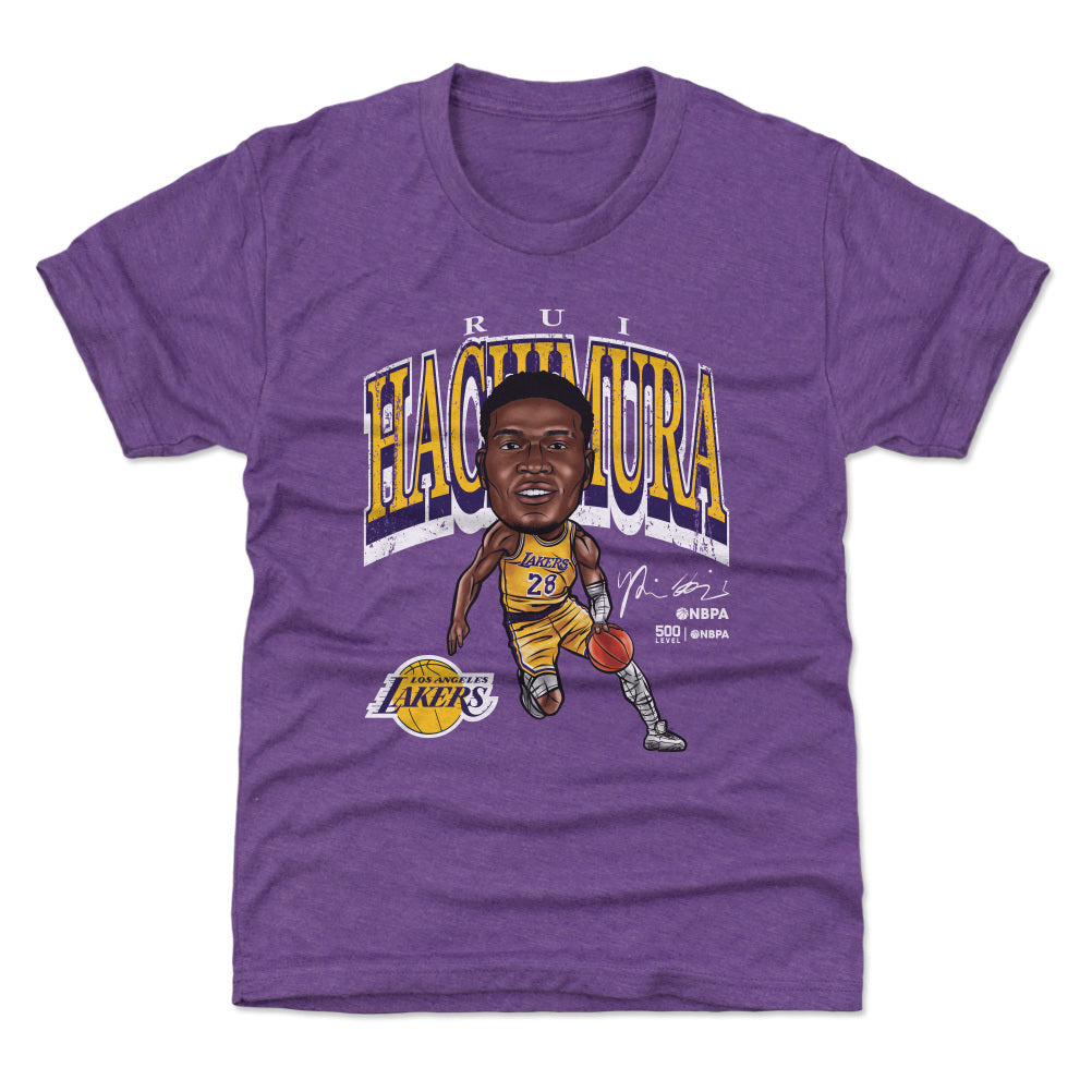 Rui Hachimura Los Angeles Lakers Cartoon WHT