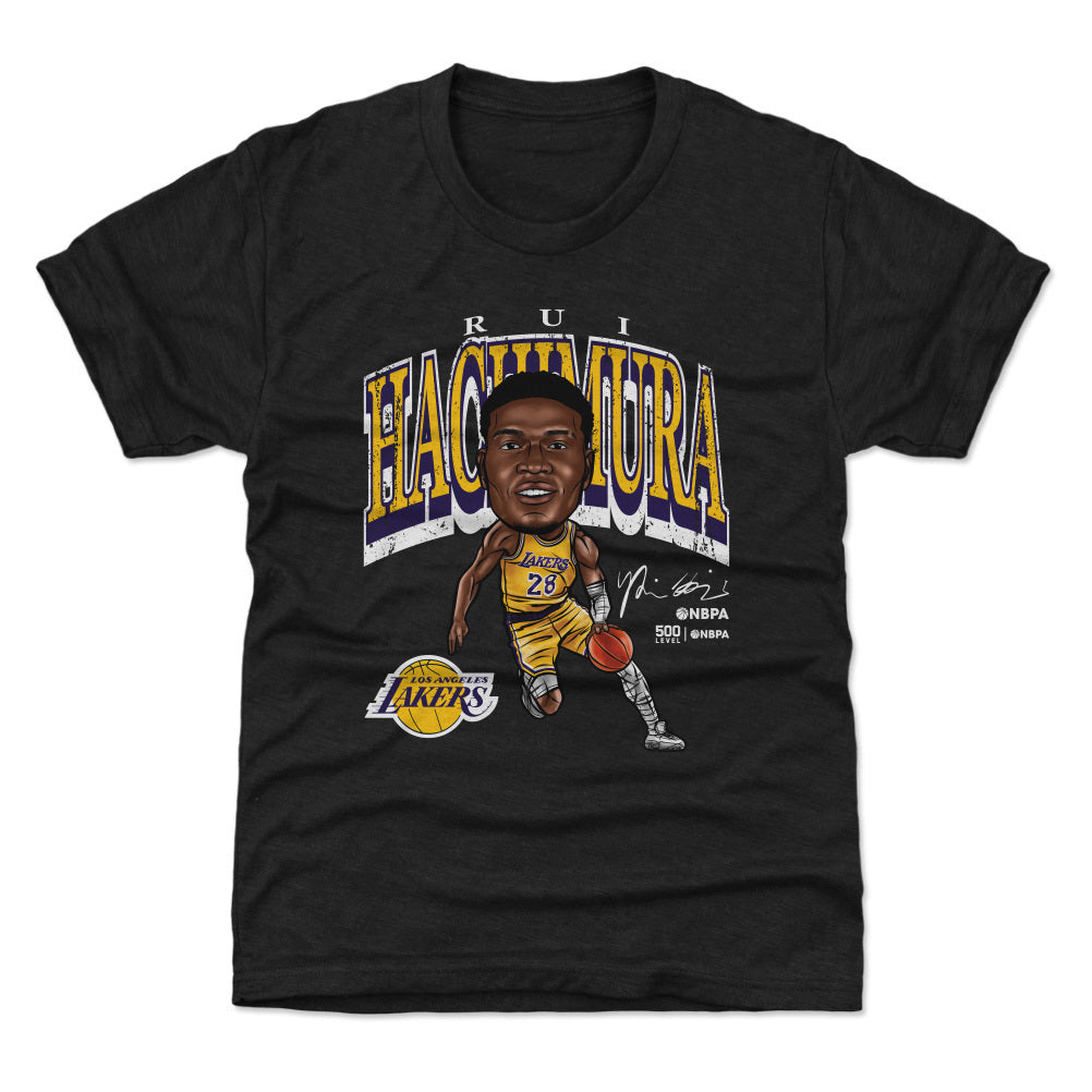 Rui Hachimura Los Angeles Lakers Cartoon WHT