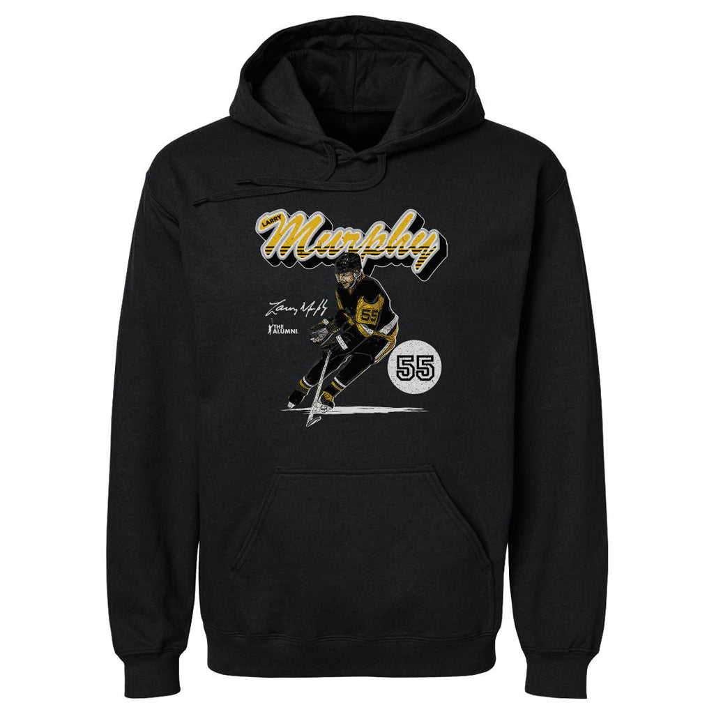 Larry Murphy Pittsburgh Retro Script WHT