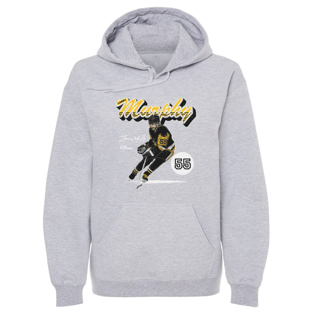 Larry Murphy Pittsburgh Retro Script WHT