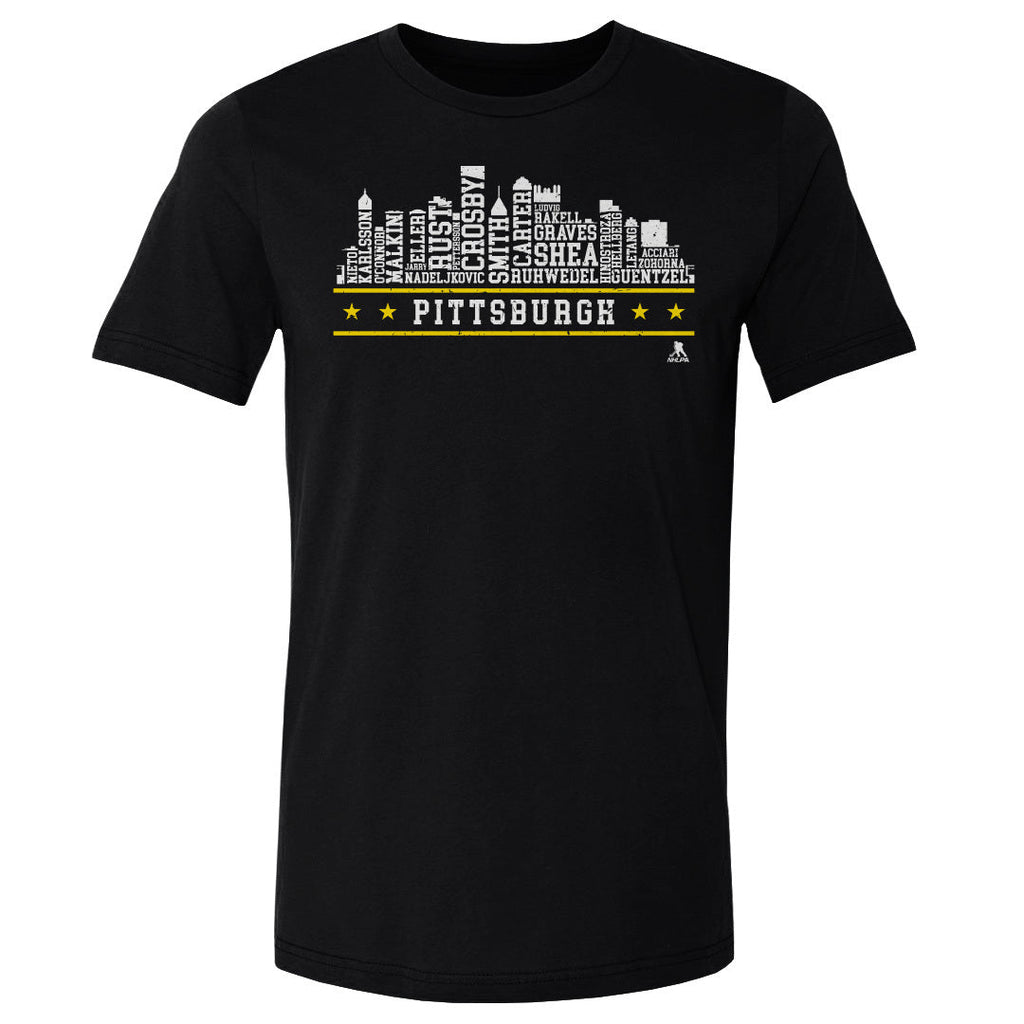 Pittsburgh Hockey Roster Skyline 23 WHT