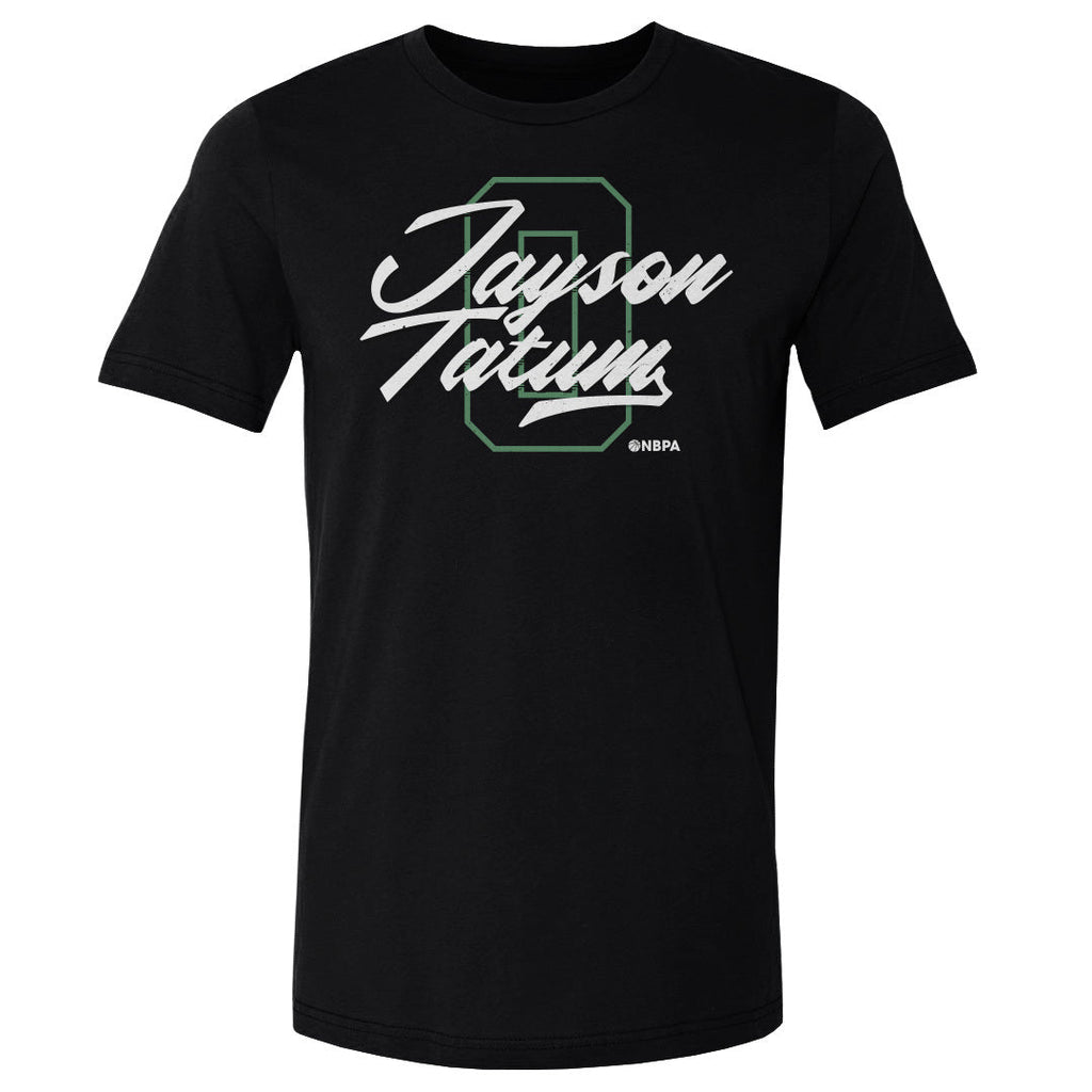 Jayson Tatum Boston Number Script WHT