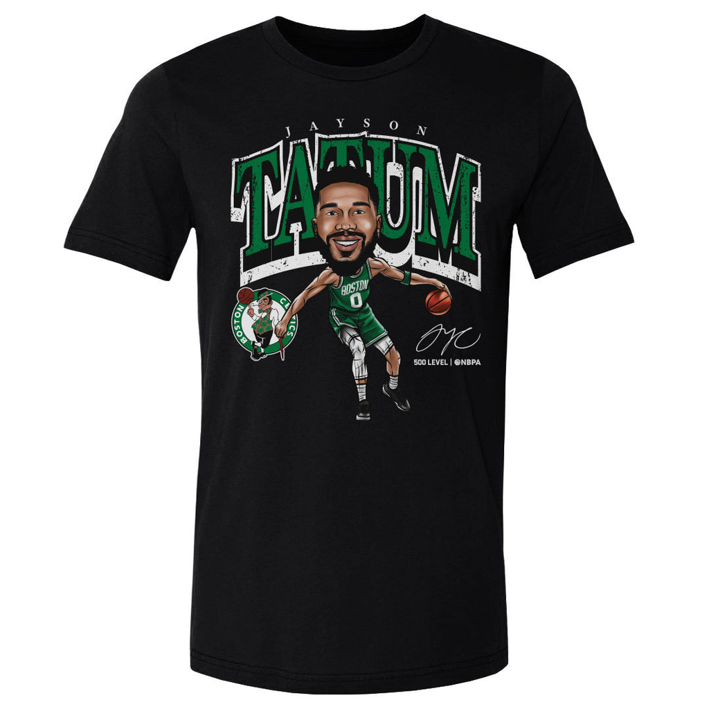 Jayson Tatum Boston Celtics Cartoon WHT