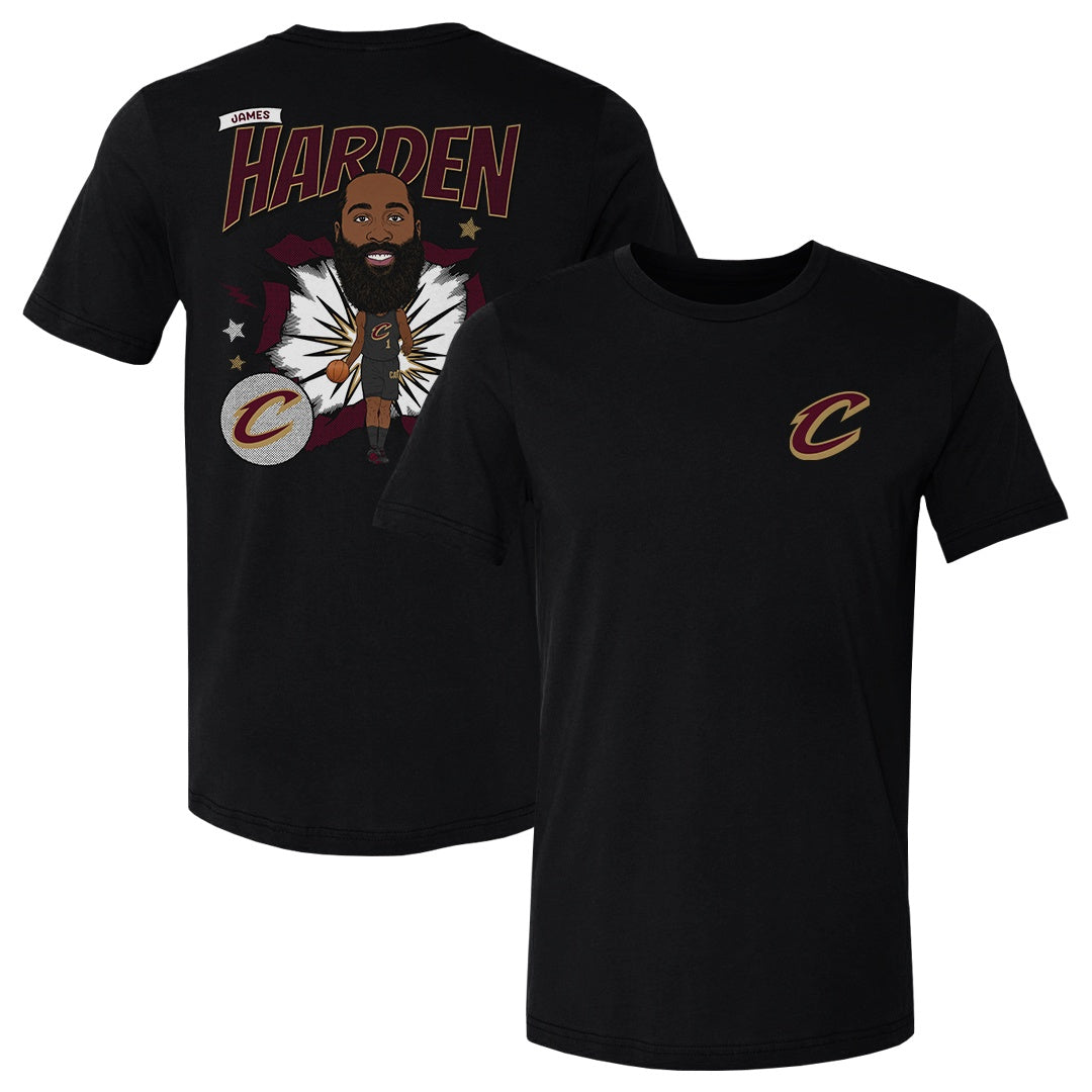 James Harden Cleveland Cavaliers Caricature F&B WHT